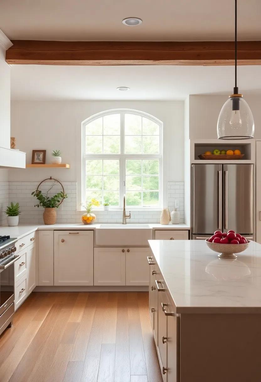 Embrace Natural Stone: Incorporate white marble or granite countertops that not only offer durability but also an elegant and timeless appeal