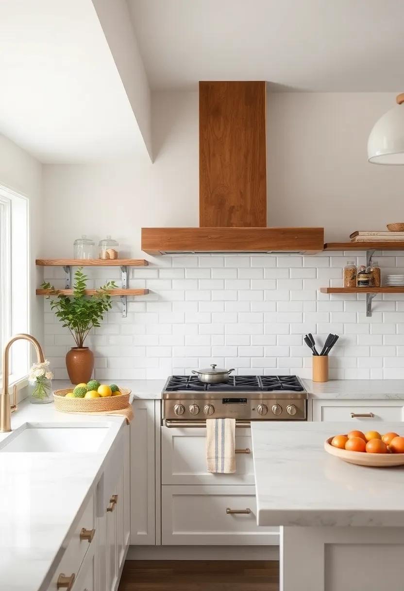 Install a Classic Backsplash: Choose white subway tiles or a patterned tile that evokes the essence of a classic farmhouse