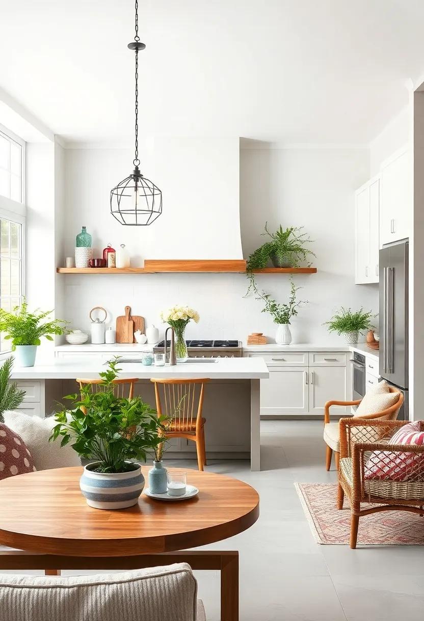 introduce Greenery: Add potted herbs or fresh flowers to bring life and color into the all-white aesthetic