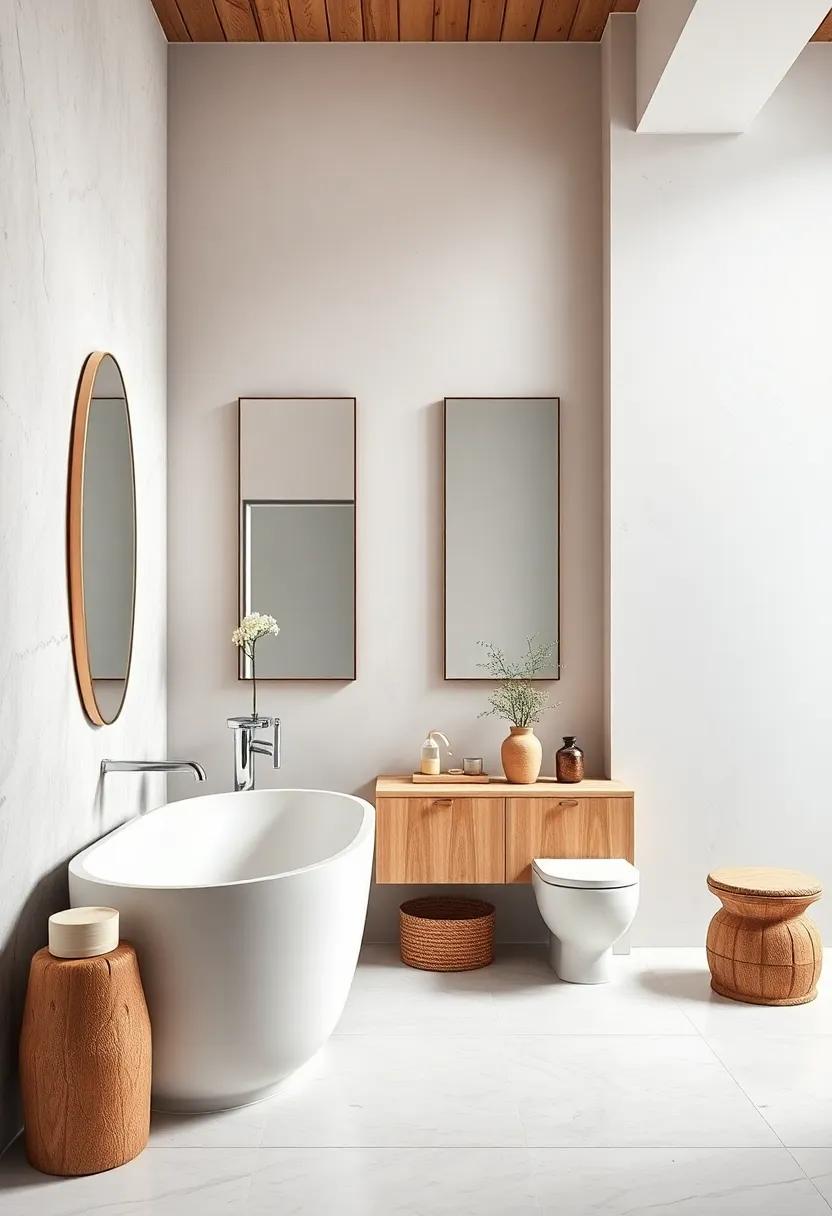 decorative Mirrors: Select a large, frameless or subtly framed mirror that reflects light and creates the illusion of a larger space