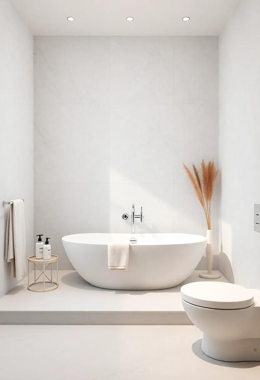 Minimalist Bath products: Select aesthetically pleasing bath products in simple packaging to enhance your bathroom's visual harmony