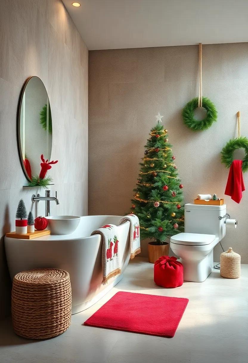 Swap out your regular towels for plush ​holiday-themed towels featuring‍ jolly prints or classic colors