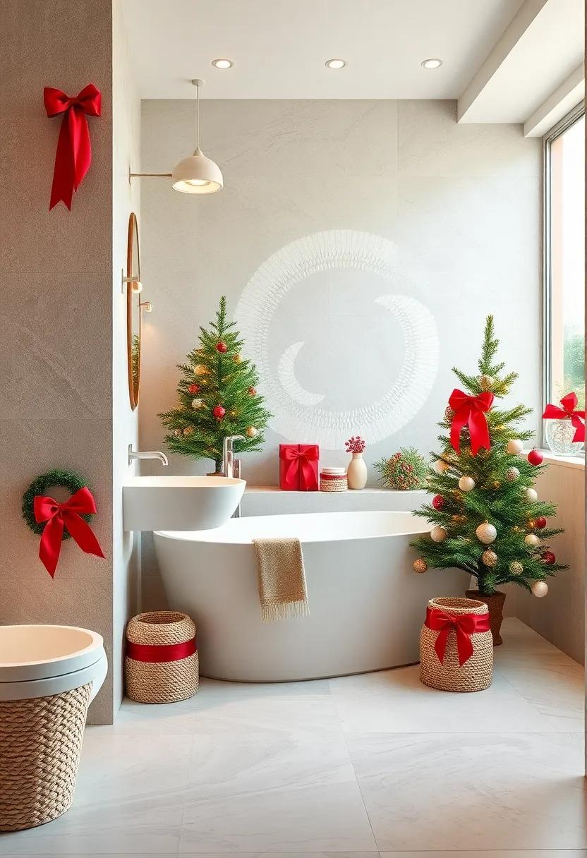 Use decorative ‍storage baskets wrapped in festive ⁤ribbons to ⁣organize ​toiletries with style