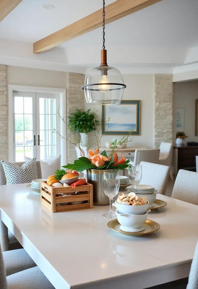 Fresh Seafood Centerpieces: Presentation is key! Consider creating ⁣seafood-themed centerpieces with decorative crates filled with faux shellfish or fresh herbs for authenticity