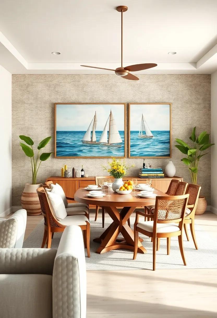 Oceanic Wall Art: hang artworks that feature ocean scenes, sailboats,‌ or marine life, creating focal points that transport you to the beach without‍ leaving home
