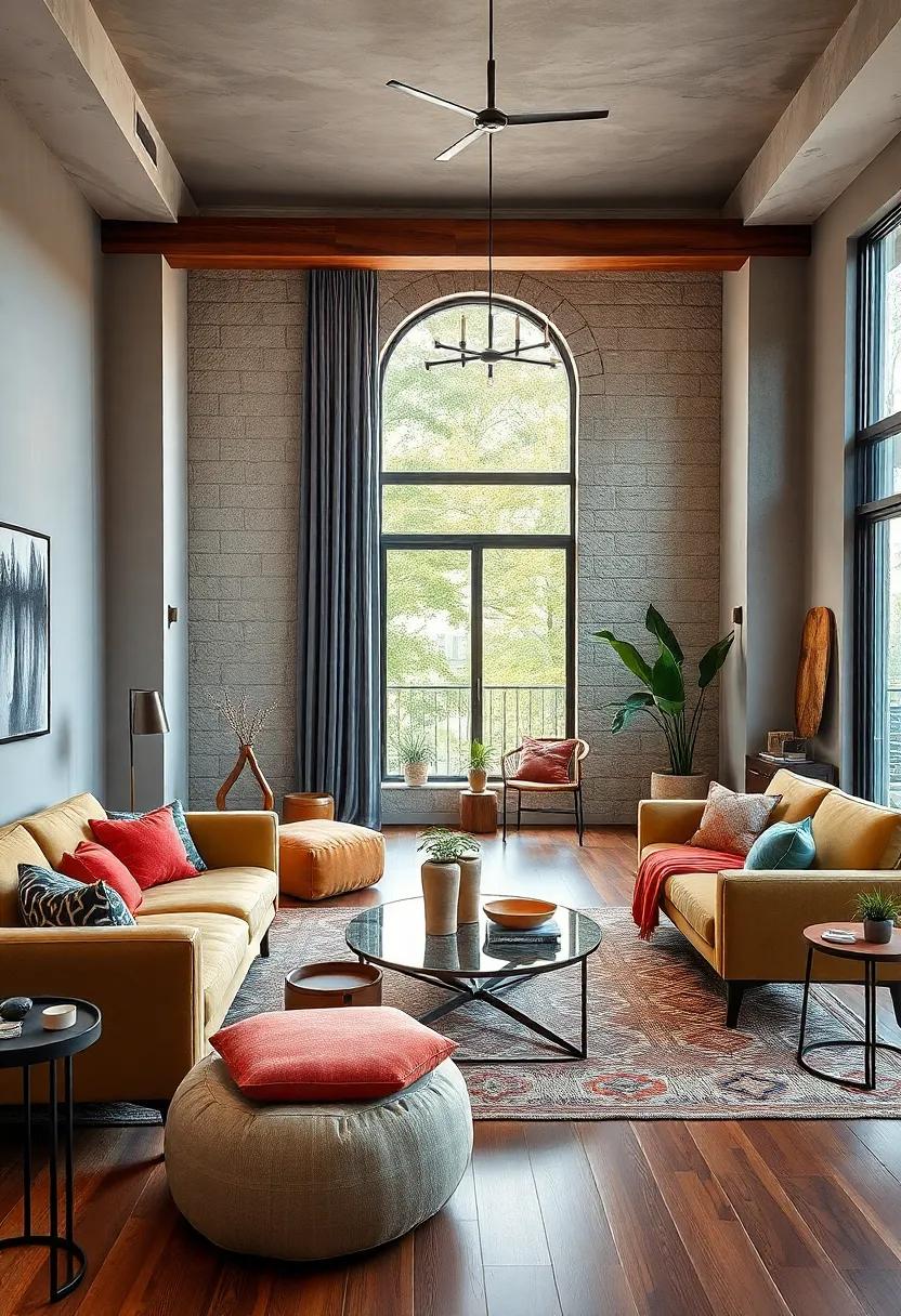 Think about placement: Experiment with atypical furniture arrangements to enhance the flow of the room