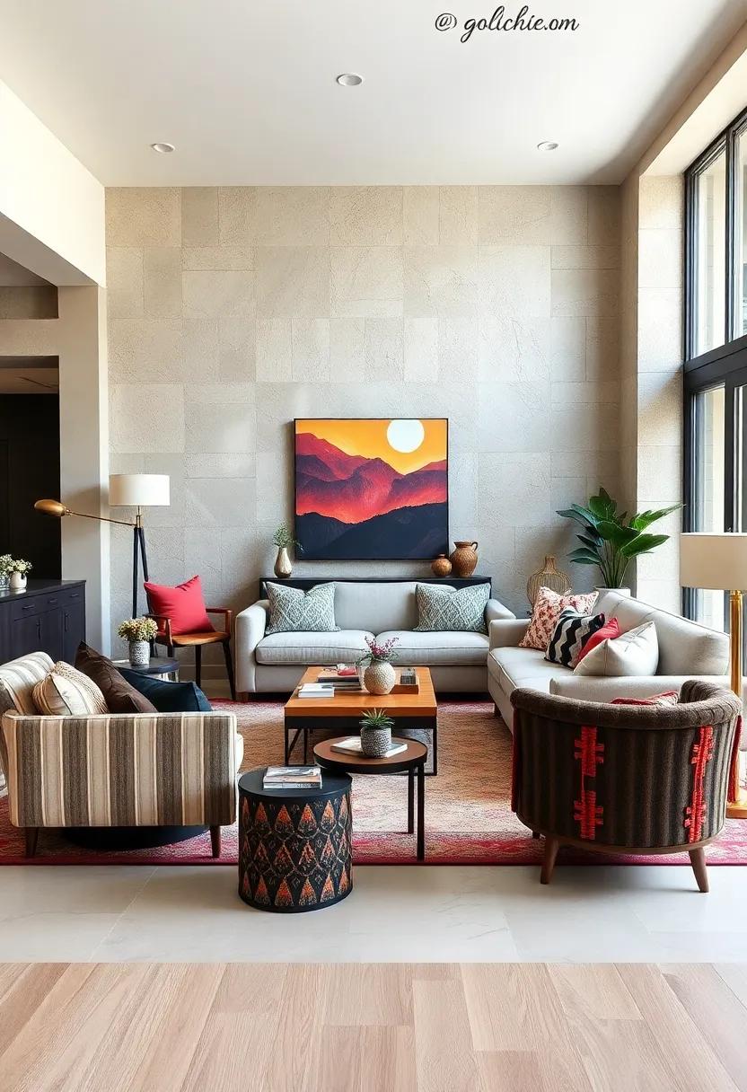 Play with patterns: Don't shy away from mixing stripes, florals, and geometric designs to create an eclectic vibe