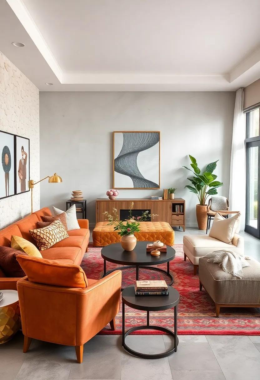 Add a pop of metallic: integrate gold,silver,or bronze accents through decor or furniture for a touch of glamour