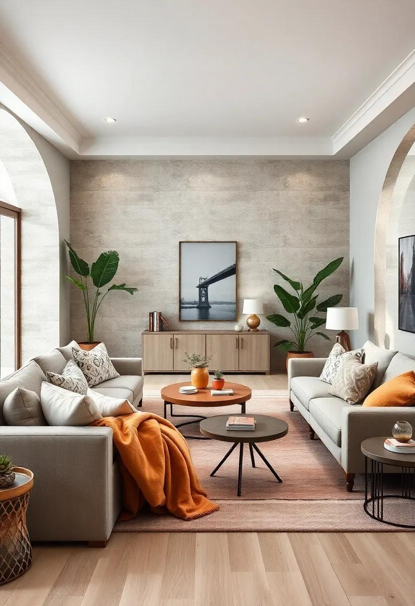 Drape fabric thoughtfully: Add throws and cushions in various fabrics to create a relaxed, lived-in look