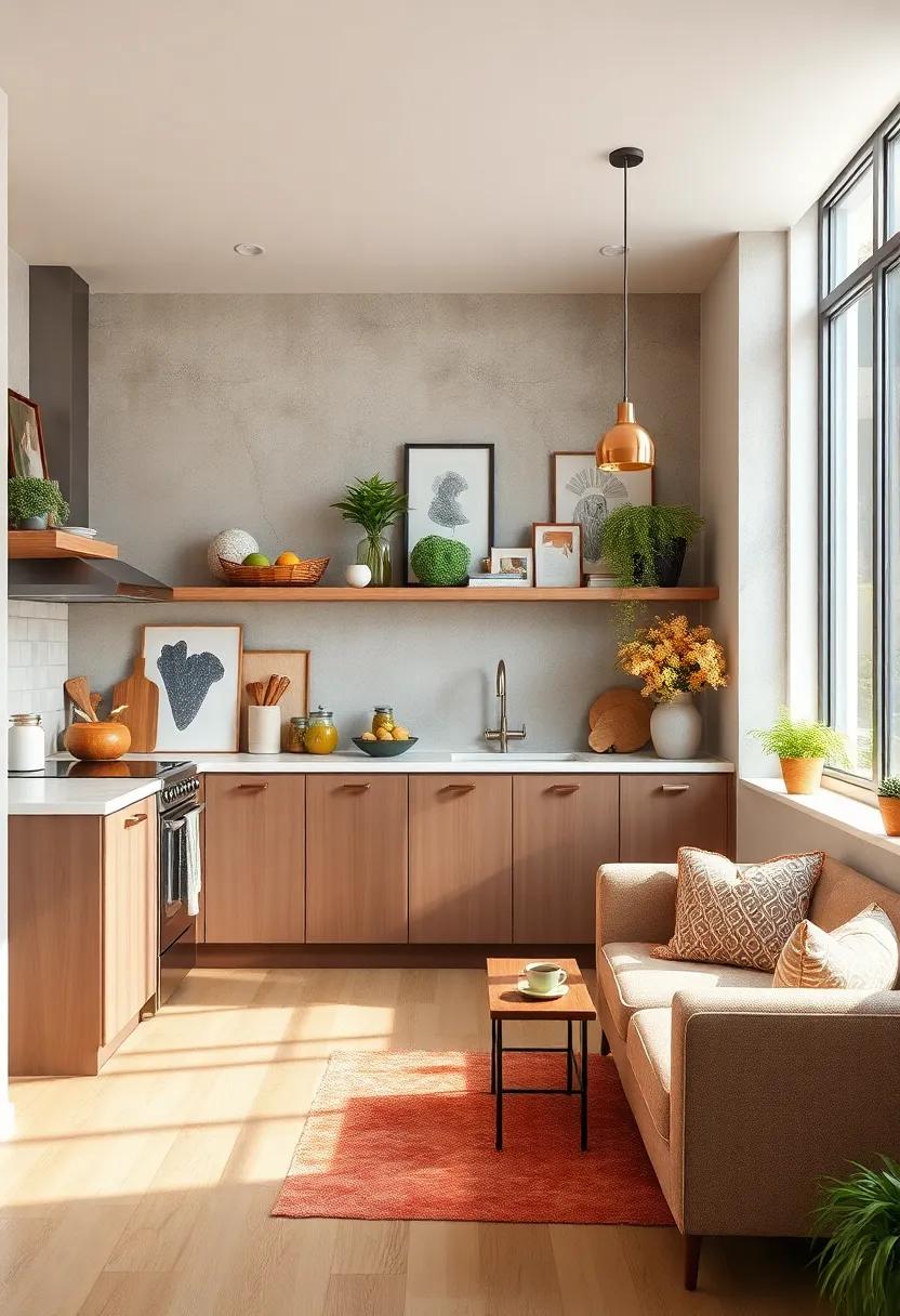 Add Personal Touches: Curate a selection of art, photos, and mementos to infuse warmth and personality, making even the smallest kitchen feel uniquely yours