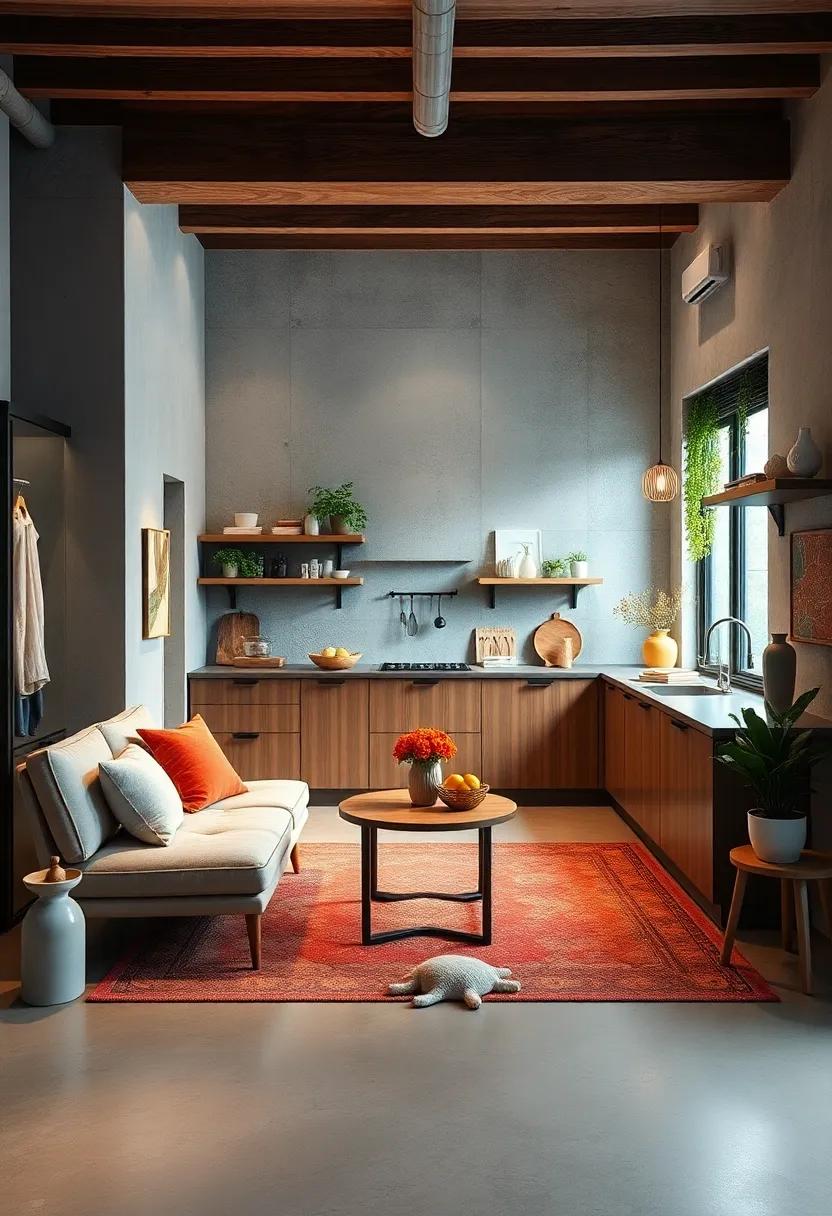 Create Zoned Areas: Delineate spaces with rugs or lighting to define different kitchen functions, making the area feel more organized and purposeful