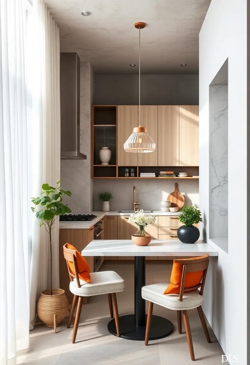 Embrace Natural light: Maximize natural light by using sheer curtains or opting for reflective surfaces that amplify brightness in the kitchen