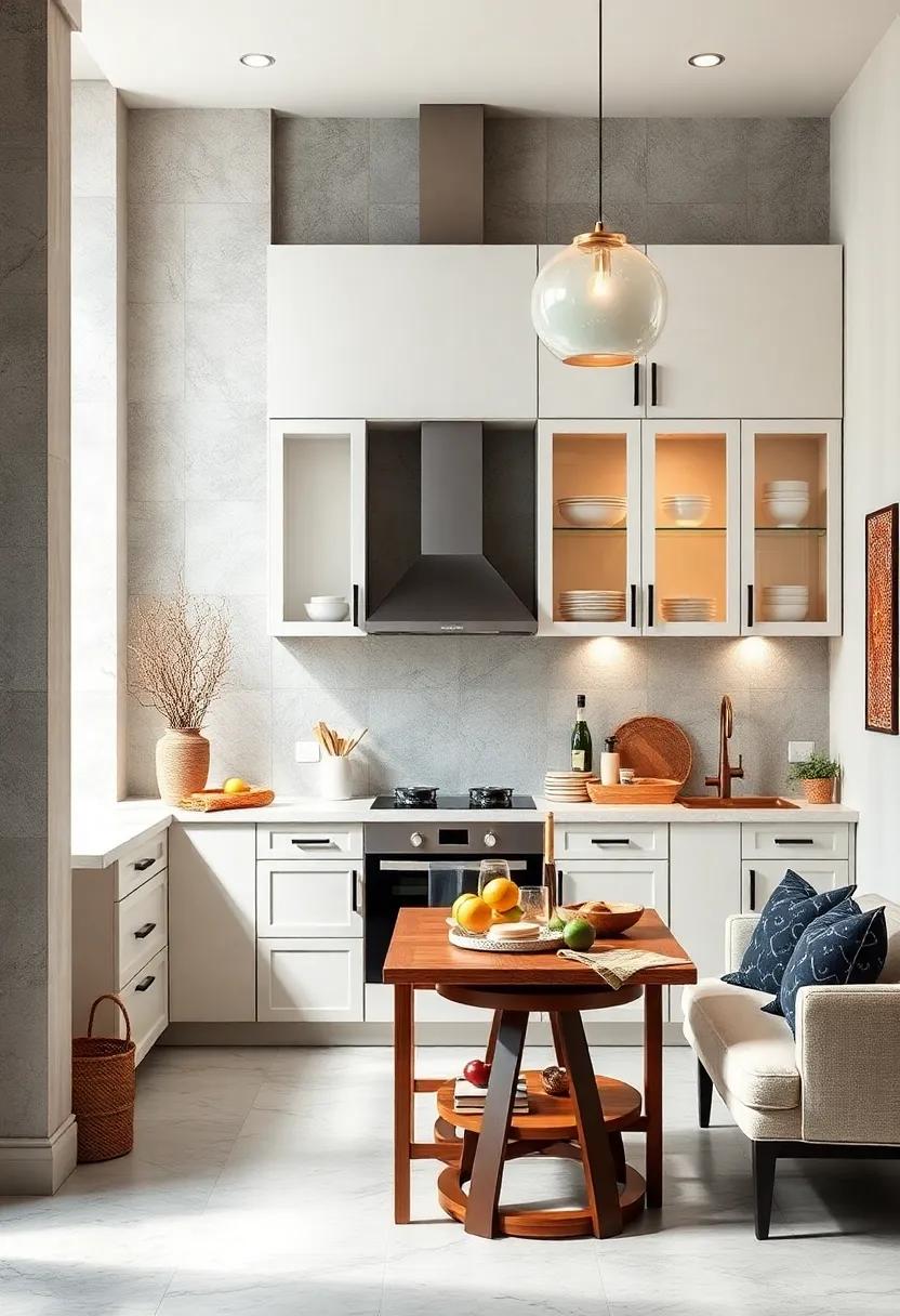 Glass Front Cabinets: Choose glass-front cabinet doors to create a sense of openness and display your stylish dinnerware