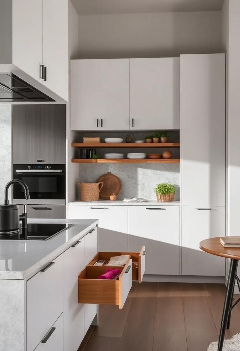 Implement Pull-Out drawers: Maximize storage efficiency with pull-out drawers in cabinets, making it easy to access items at the back