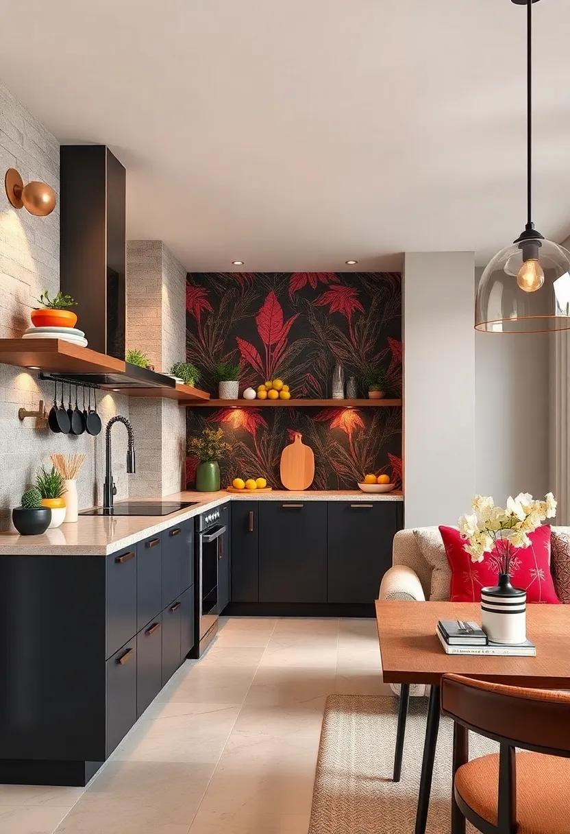 Incorporate a Feature Wall: dedicate one wall to bold wallpaper or a captivating paint color,drawing attention without overwhelming the room