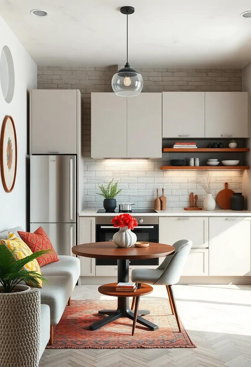 Utilize Vertical Space: Draw the eye upward by installing tall cabinets or stacking storage solutions to maximize your kitchen’s height