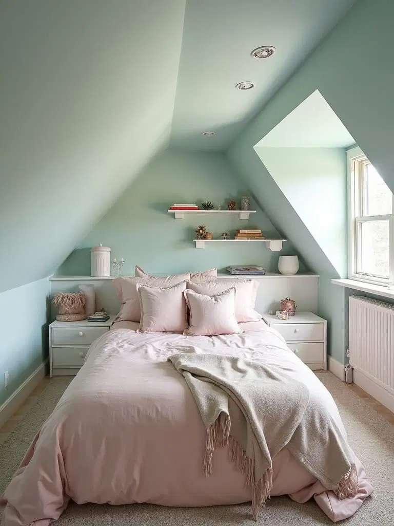 attic pastel storage design
