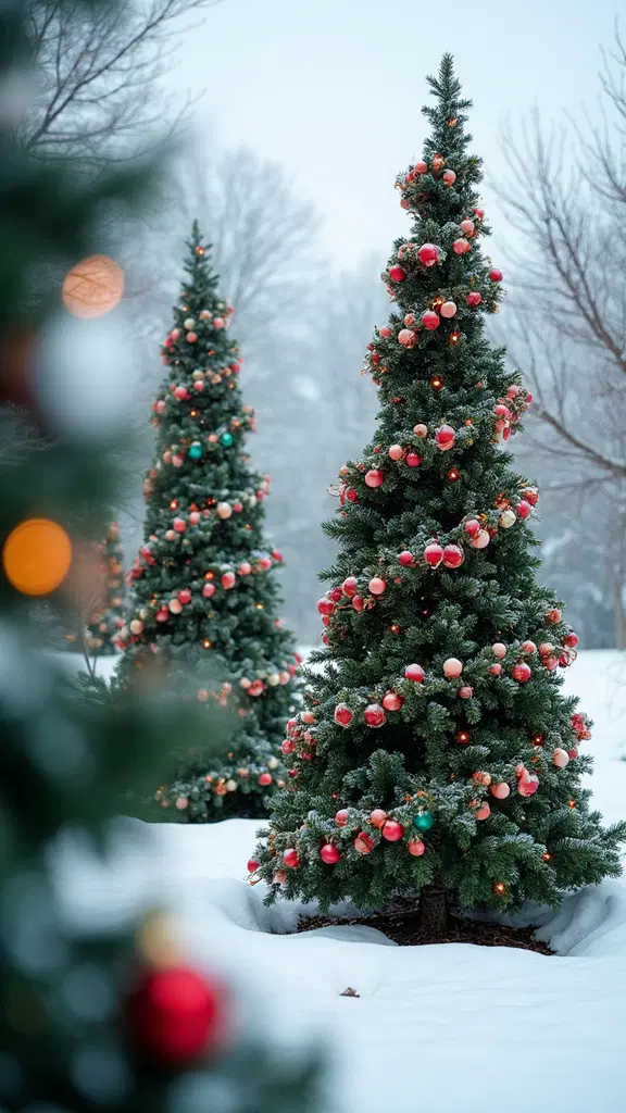 gravity-defying wonky Christmas trees