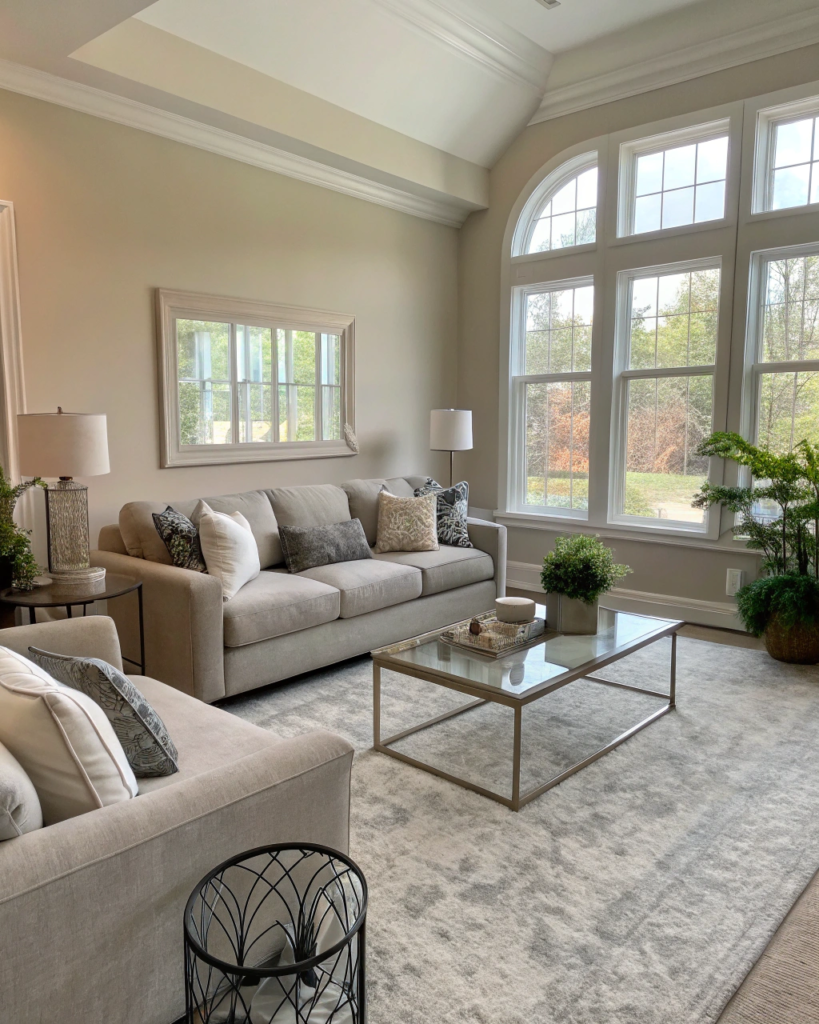 Modern neutral living room