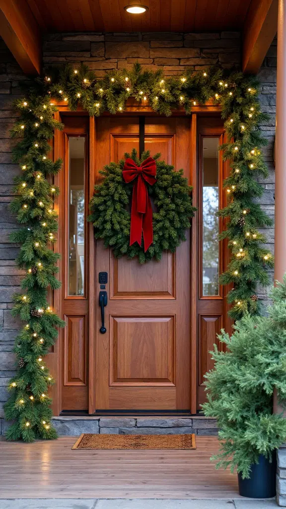timeless classic holiday entrance decor