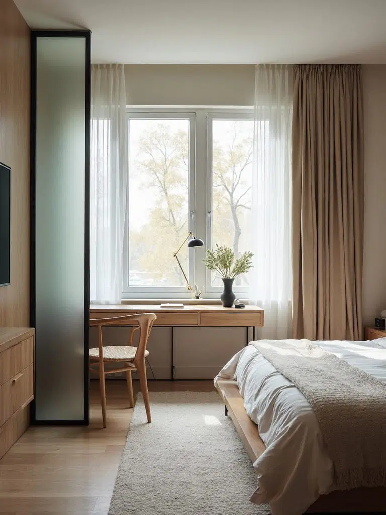 division of work and sleep areas