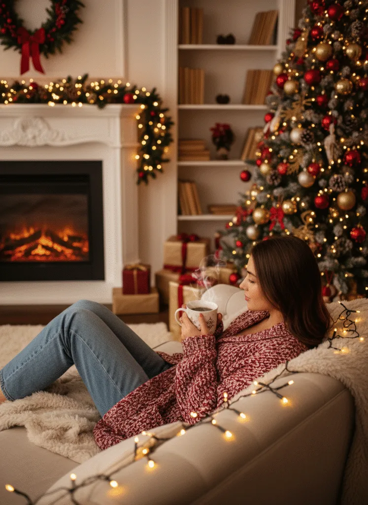 Chunky cardigan and white tee