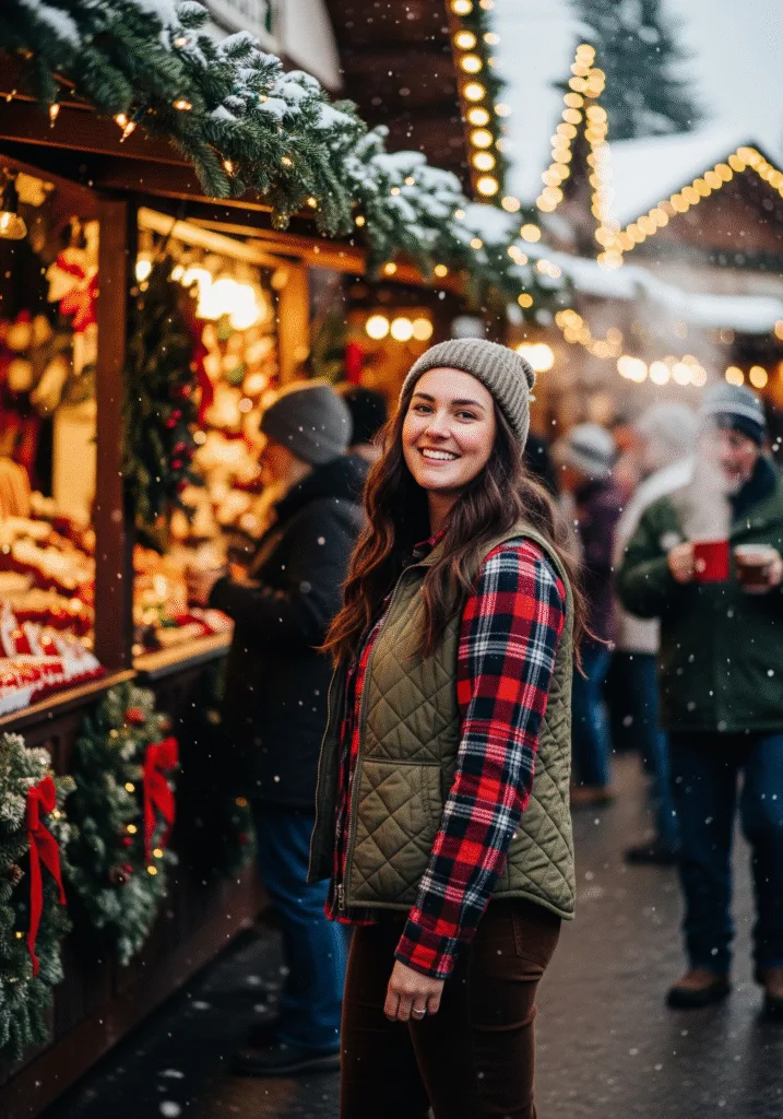 Plaid Flannel and Quilted Vest Outfit