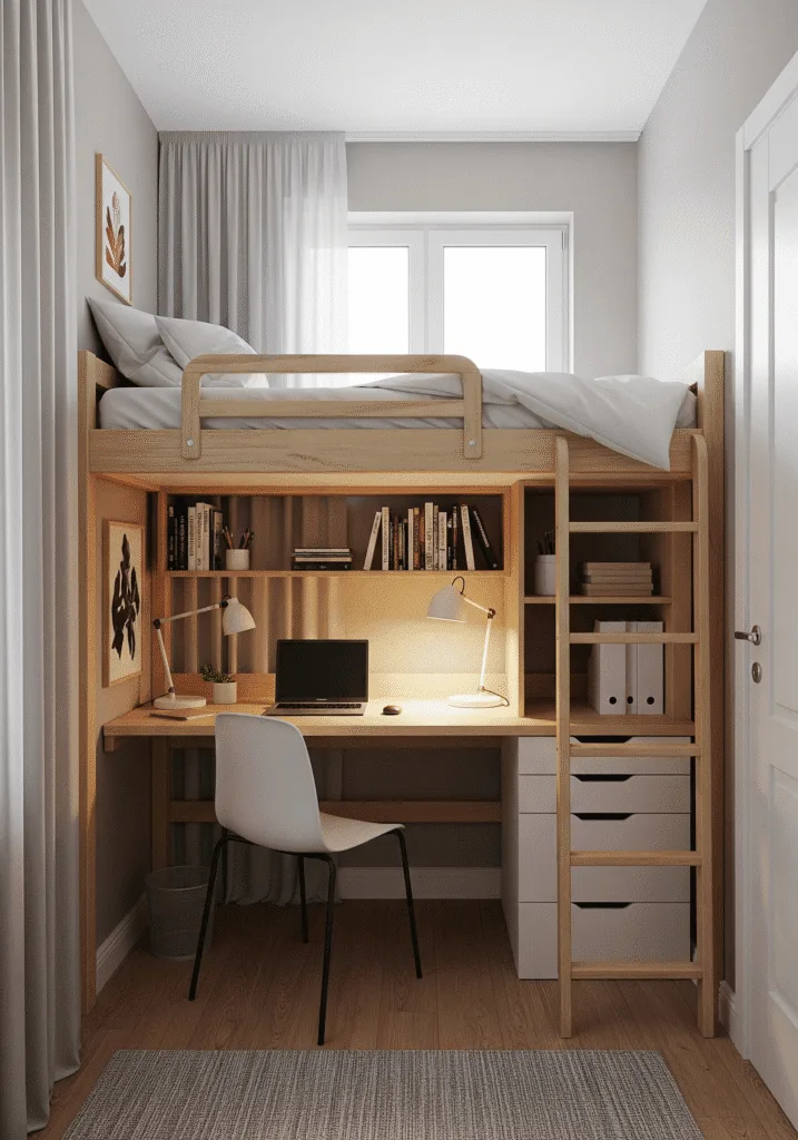 Lofted Bed for Storage