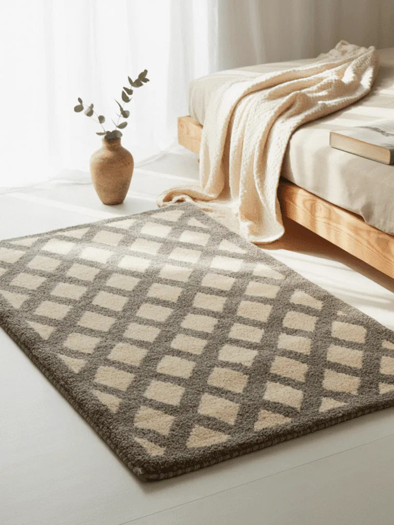 Colorful kilim rug in boho decor