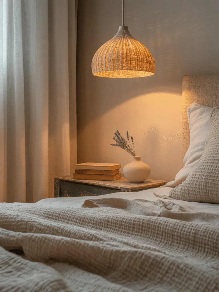 Globe rattan pendant lighting