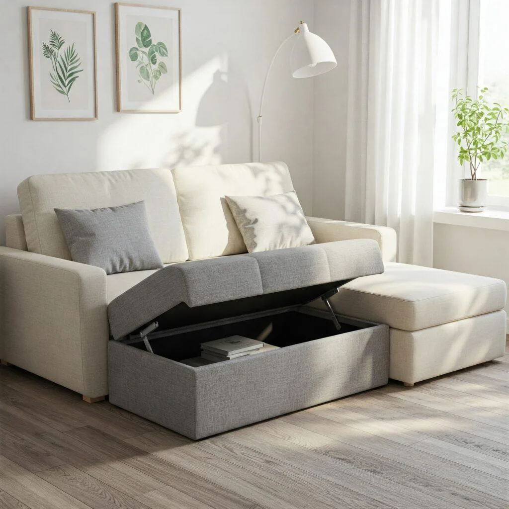 Ceiling high curtains in small room