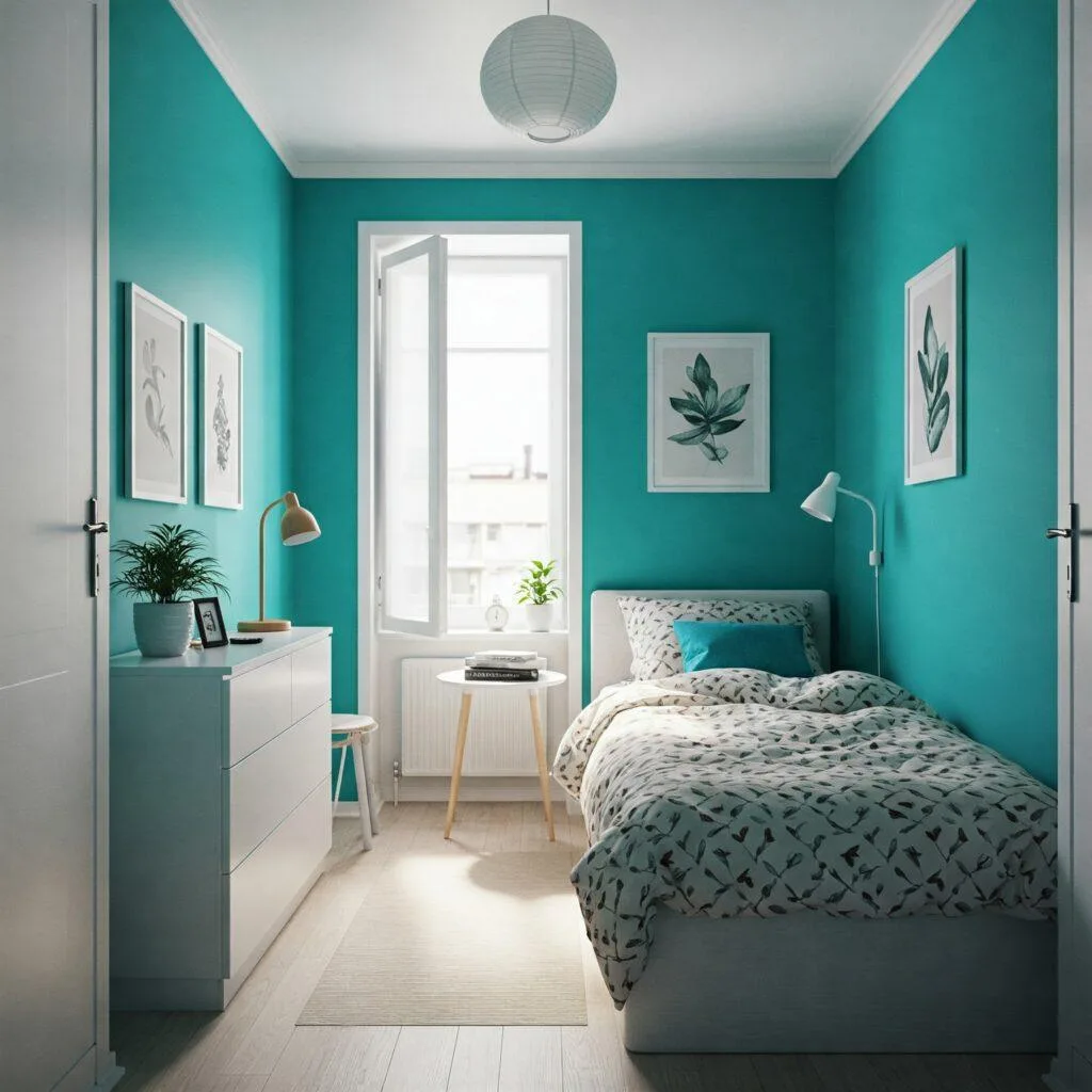 Pegboard organization in bedroom