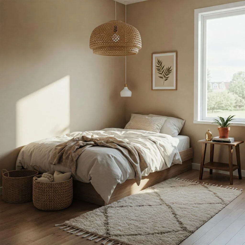 Accent wall in small bedroom