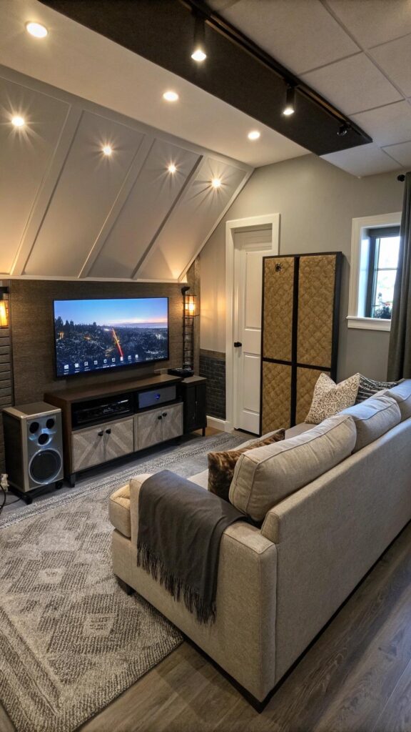 Entertainment lounge in upstairs loft