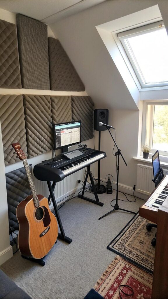 Loft turned into music studio