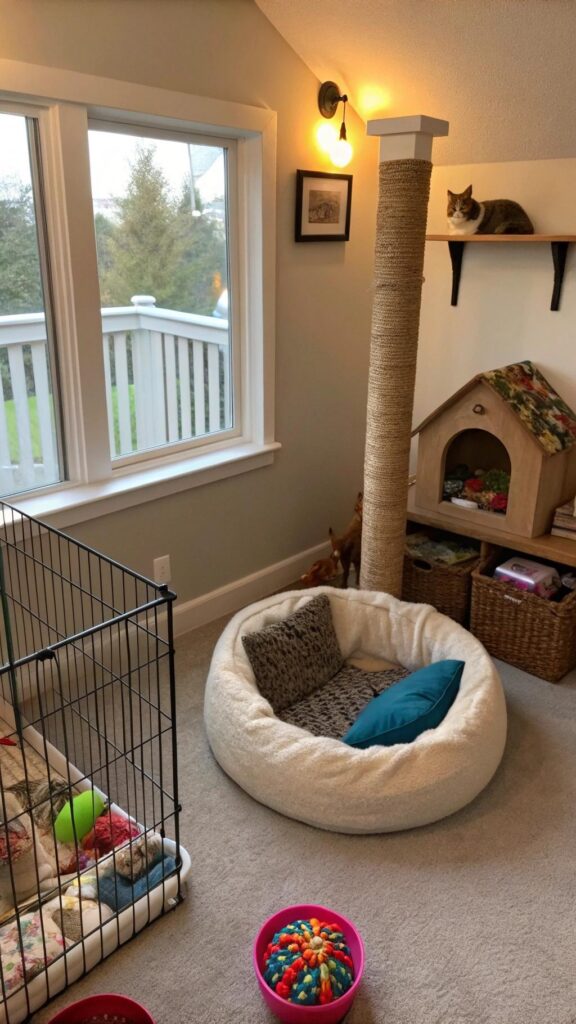 Cozy bedroom in loft