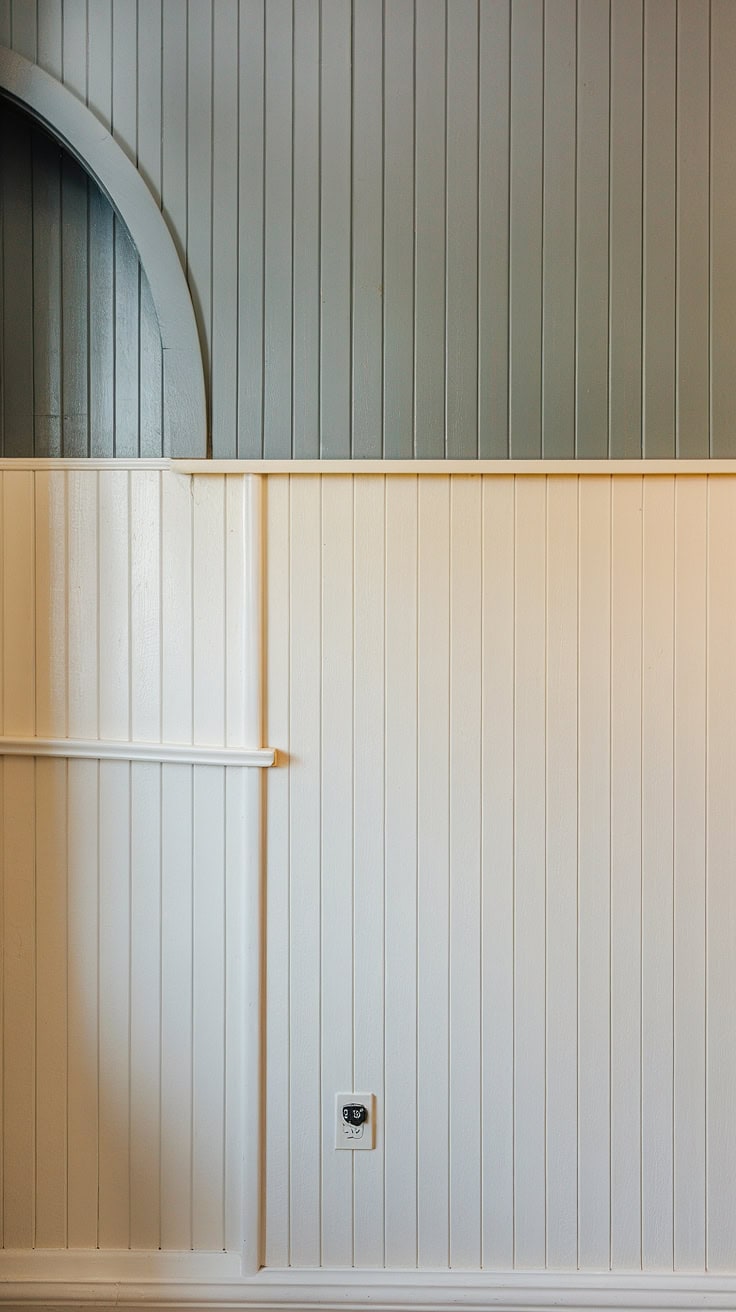 Half Panel Wall with Shiplap Wainscoting