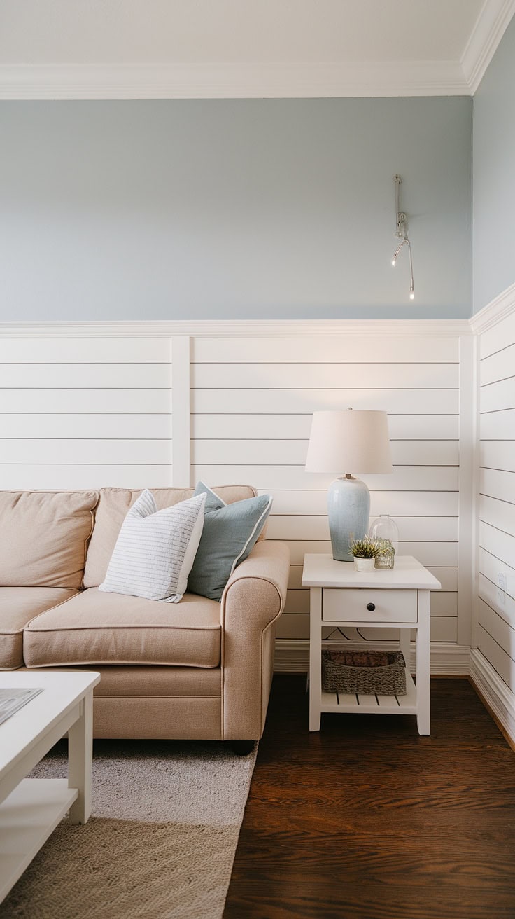 Rustic Elegance with Shiplap Wainscoting