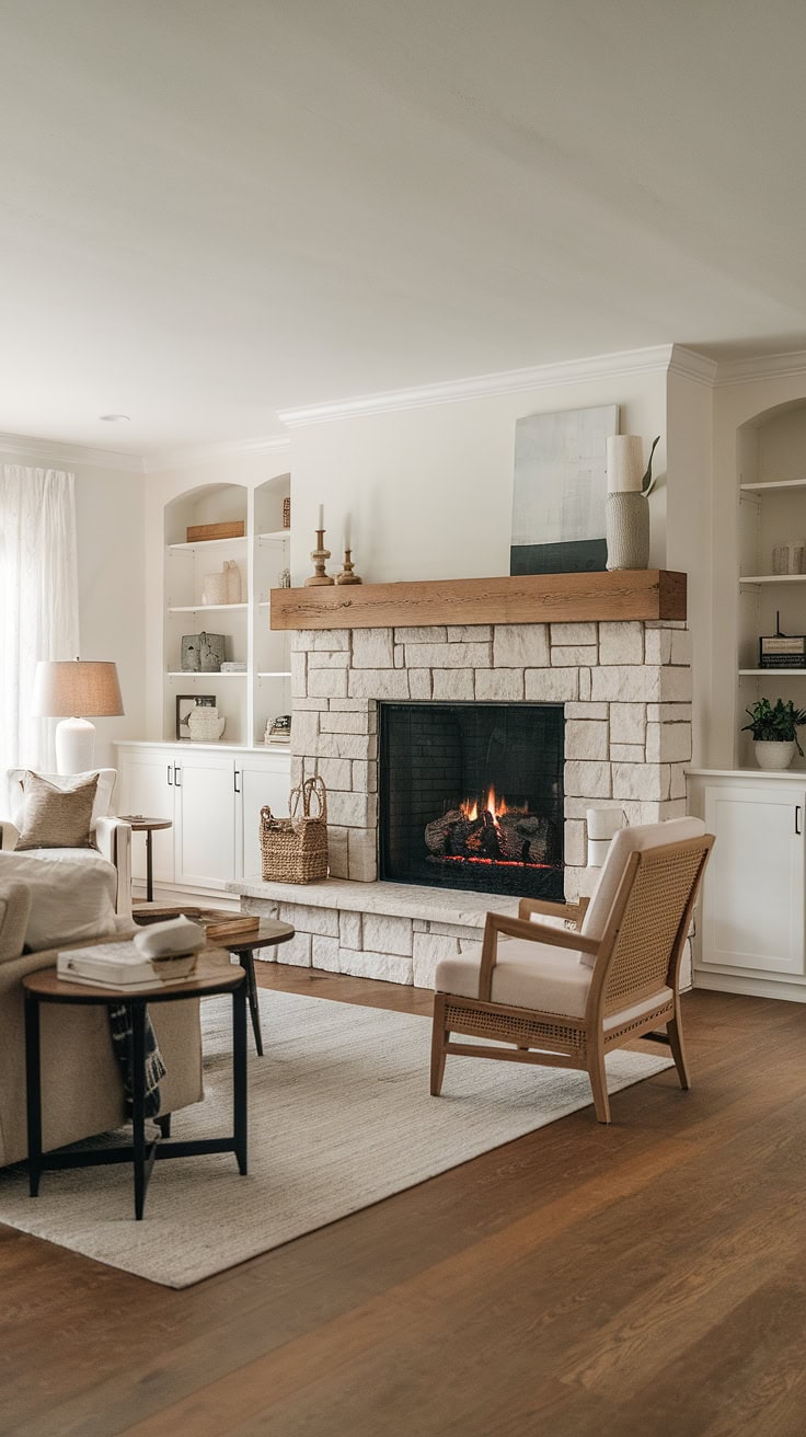 Modern Farmhouse Fireplace Corner
