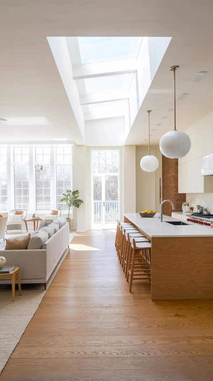 Open Kitchen with Flexible Seating