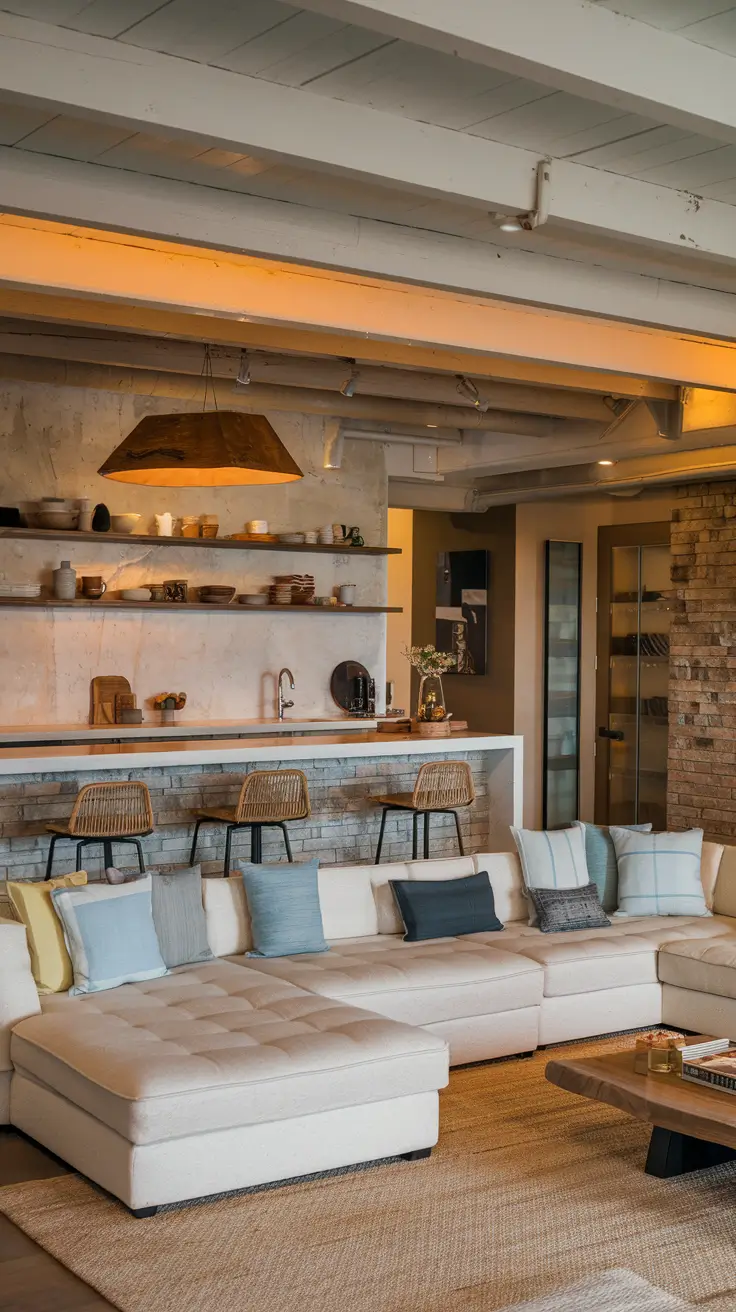 Integrated Kitchen and Living Room Design