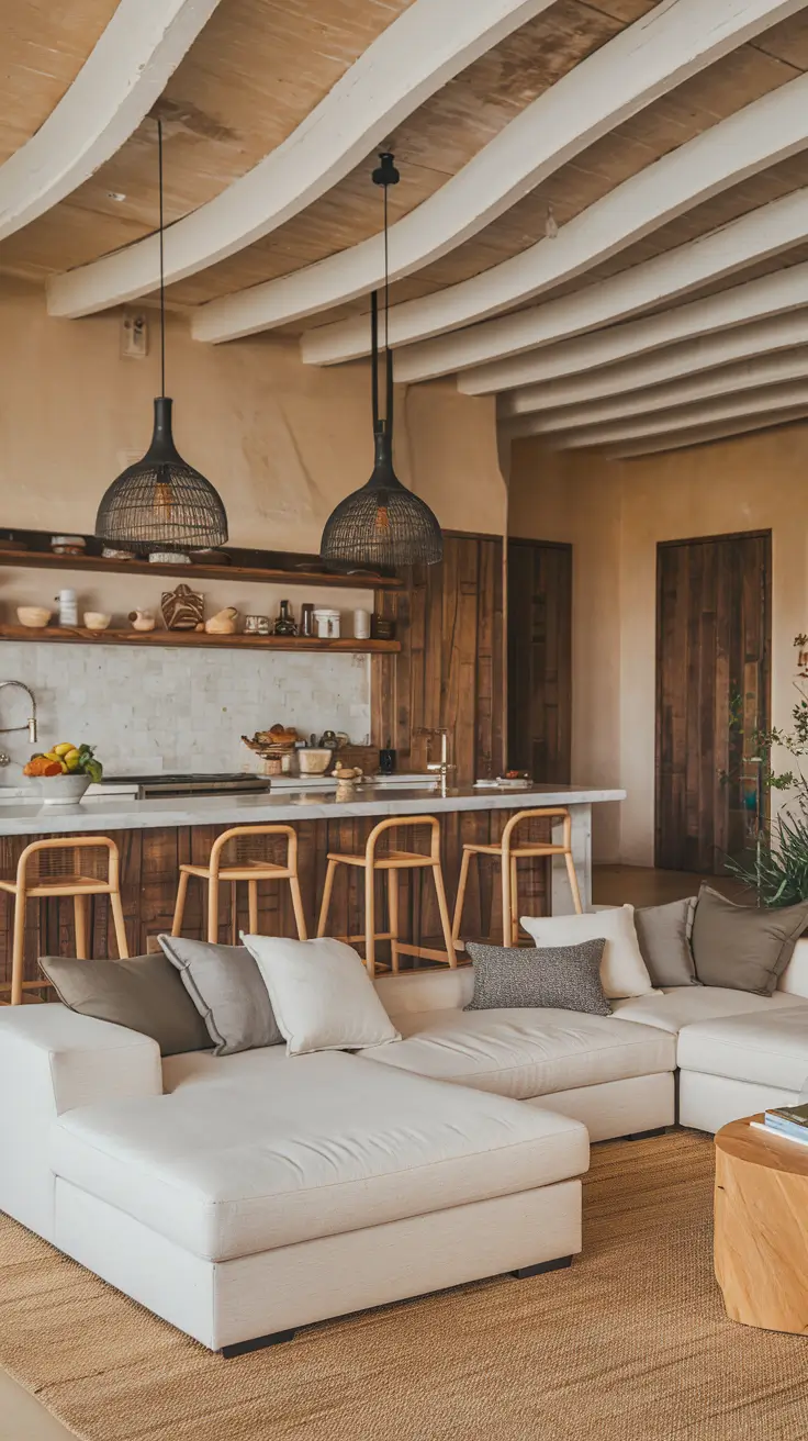 Cozy Kitchen-Living Integration