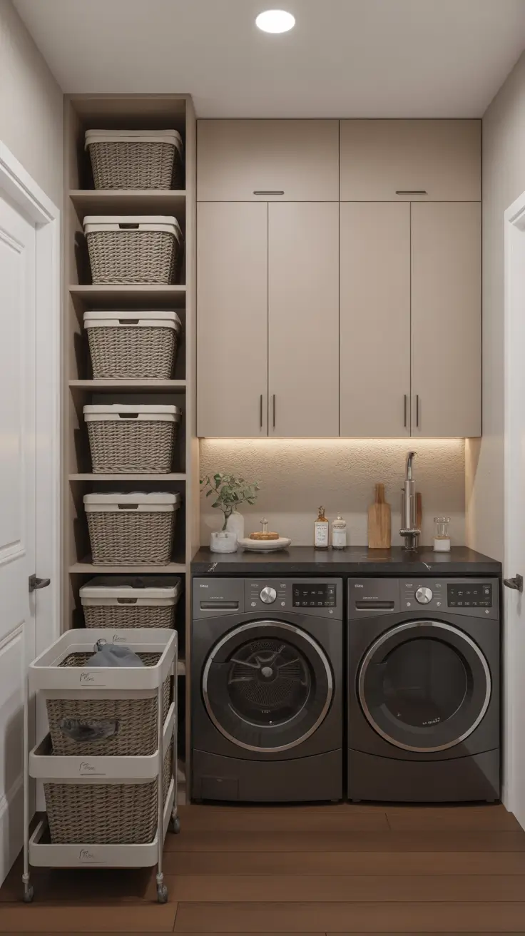 Vertical Storage Laundry Room Ideas