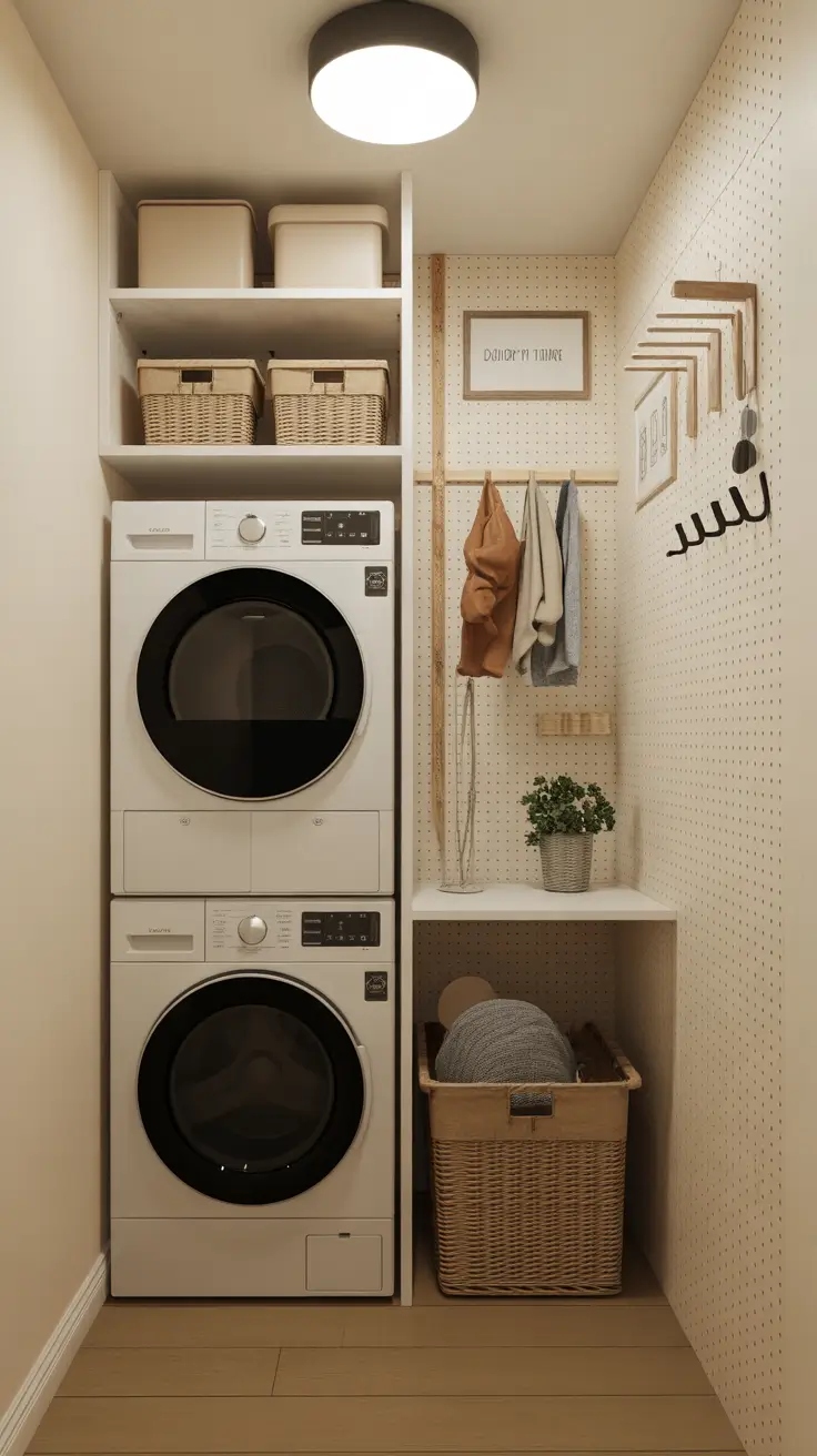 Tiny Laundry Room Organization