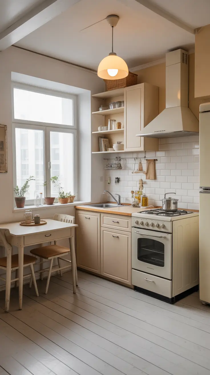 Small Apartment Vintage Kitchen