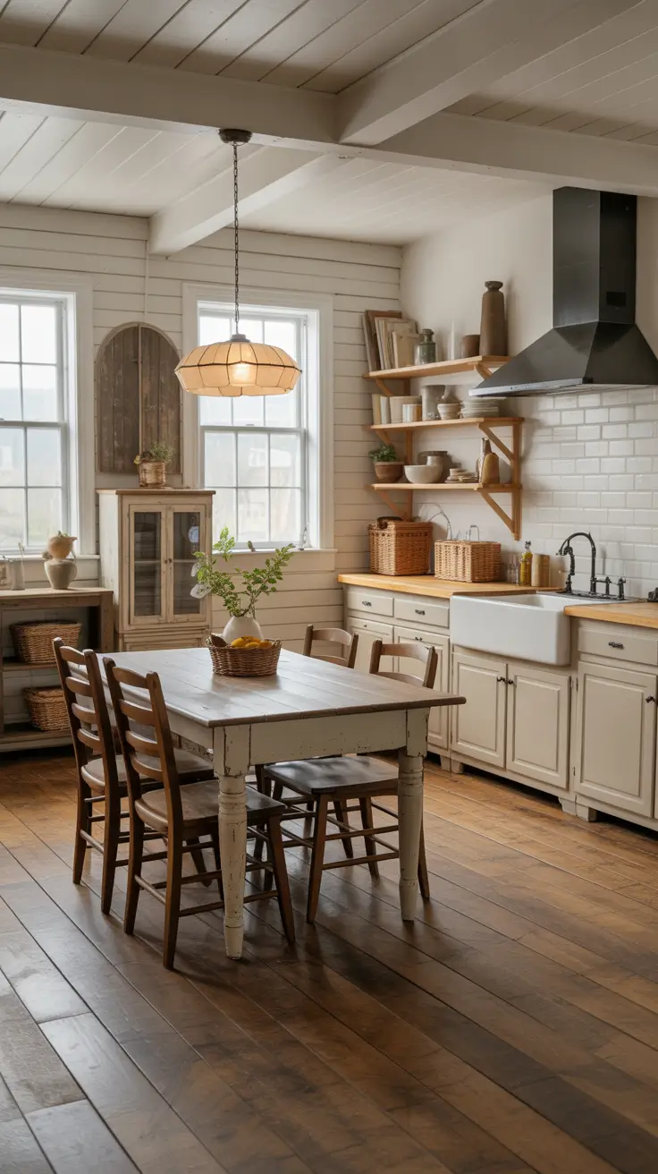 Farmhouse and Vintage Kitchen Fusion
