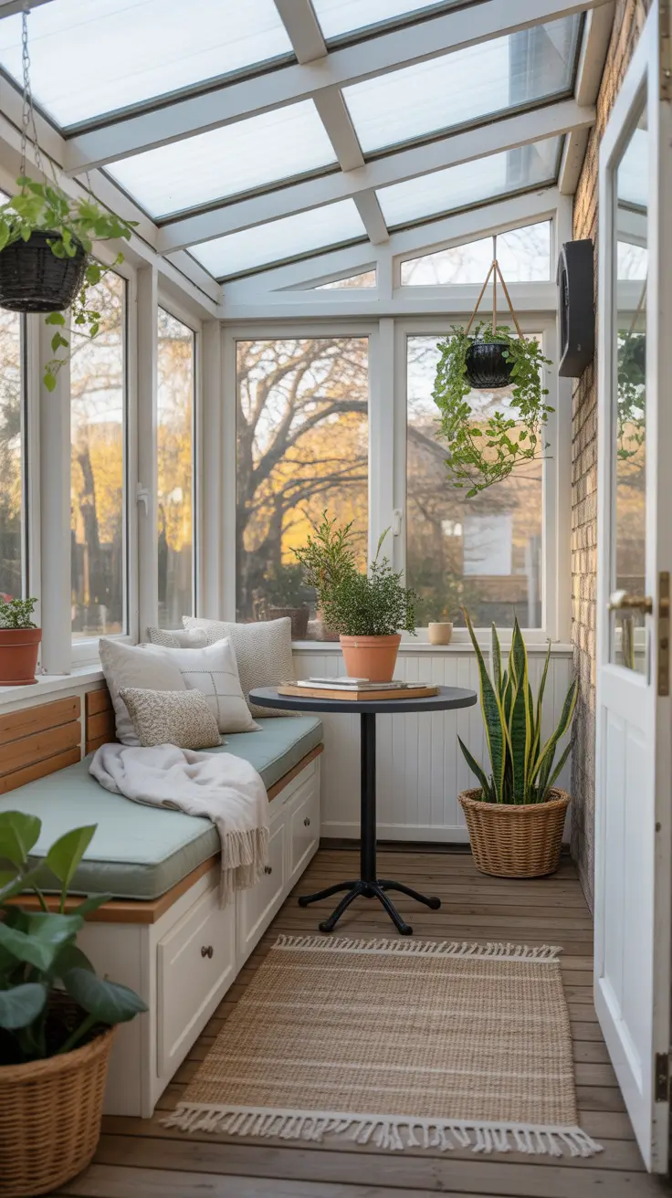 Small Cozy Sunroom Design