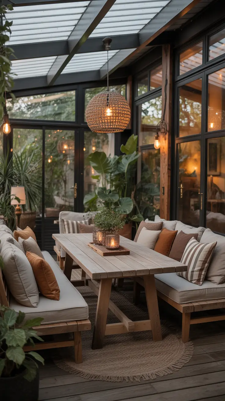Warm Sunroom Decor