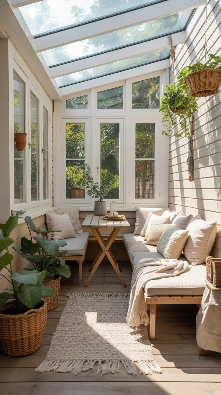 Lighting in Small Sunroom