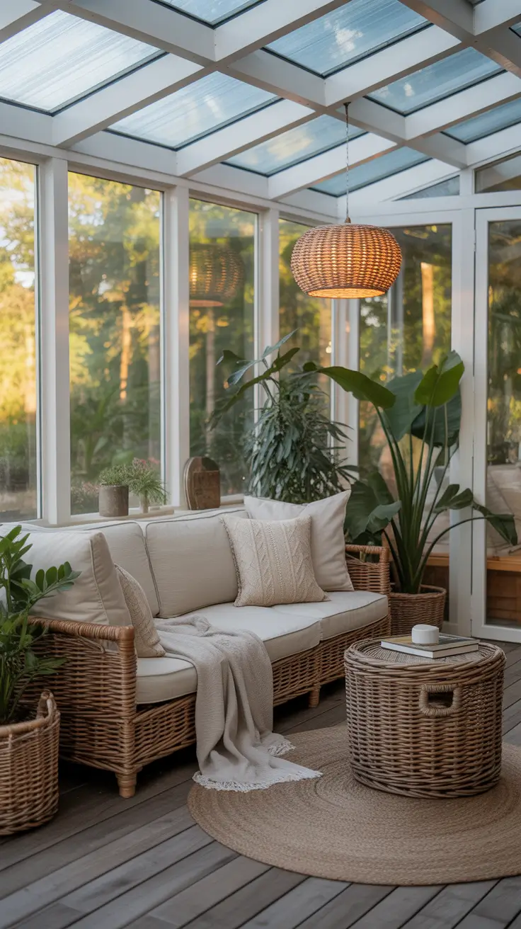 Warm and Cozy Sunroom